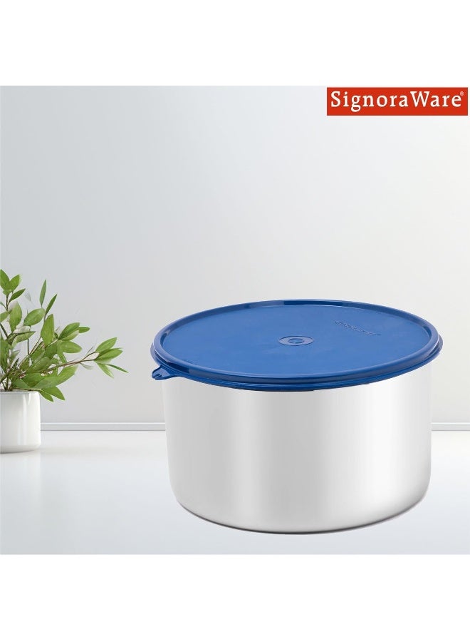 SignoraWare Storewell Stainless Steel Jumbo Storage Round Container, 3ltr - Image 3