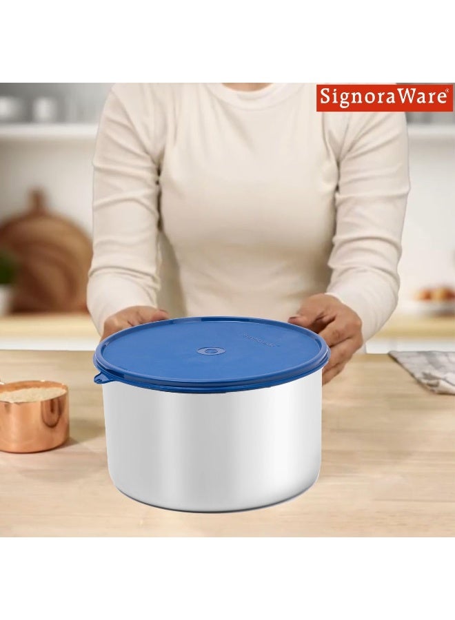 SignoraWare Storewell Stainless Steel Jumbo Storage Round Container, 3ltr - Image 4