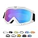 Yourkar Dirt Bike Goggles Windproof ATV OffRoad Goggle Wide Vision Riding Motorcycle Goggles Motorcycle Accessories WhiteColorful - Image 2