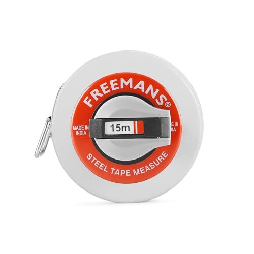 FREEMANS SW30 Steel Leatherette 30m:13mm Measuring Tape - 30m/100ft || Vinyl Leatherette Covered Case || Stainless Steel Band || Dura Coat Tape Blade || Stainless Steel Mouth with End Hook - Image 3