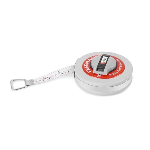 FREEMANS SW30 Steel Leatherette 30m:13mm Measuring Tape - 30m/100ft || Vinyl Leatherette Covered Case || Stainless Steel Band || Dura Coat Tape Blade || Stainless Steel Mouth with End Hook - Image 2