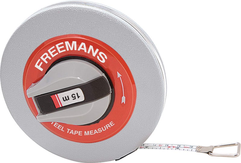 FREEMANS SW30 Steel Leatherette 30m:13mm Measuring Tape - 30m/100ft || Vinyl Leatherette Covered Case || Stainless Steel Band || Dura Coat Tape Blade || Stainless Steel Mouth with End Hook - Image 5