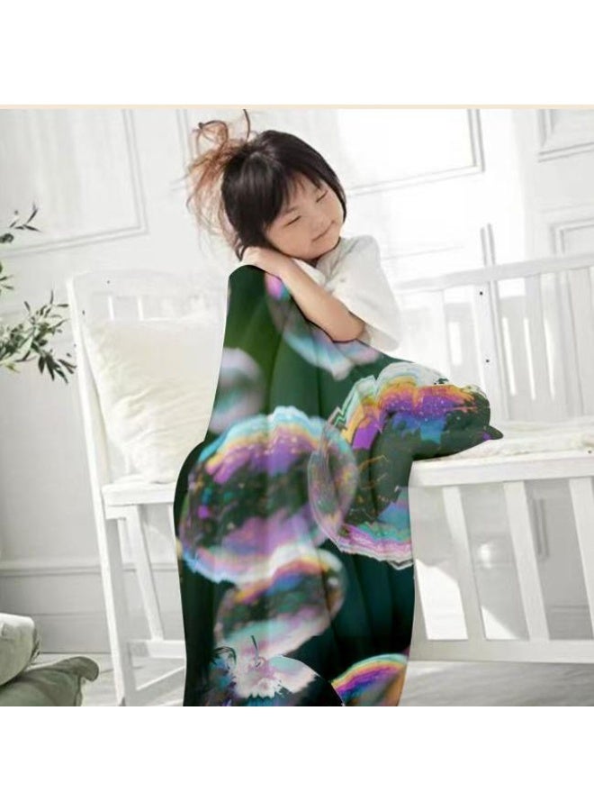 Baby and children's cartoon flannel thin blanket (warm and comfortable, suitable for sleep, game use) 70cm*100cm
