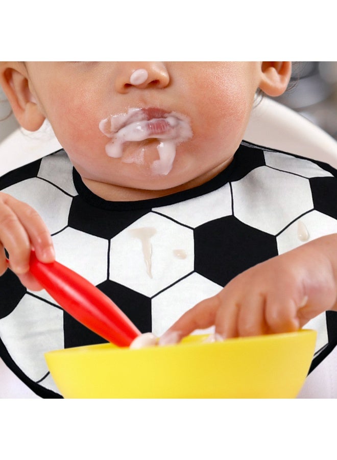 Zebrum Waterproof Baby Boy Sports Bibs,Triple Layer-Cotton Front,Plastic Liner,Polyester Fleece Back,Highly Absorbent Drooling Burp Cloths for Boys Girls(5bibs) - Image 2