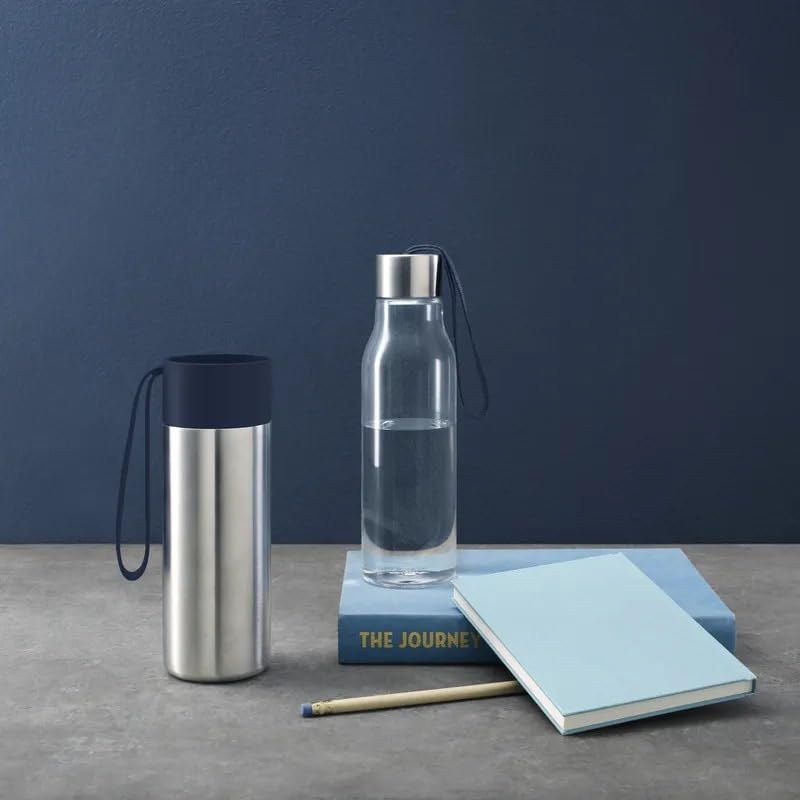 Eva Solo Thermal Mug 350ml Insulated Stainless Steel Travel Mug, Leak-Proof, Keeps Drinks Hot & Cold, One-Hand Easy Lid, Portable Reusable Coffee Cup (Black) - Image 1