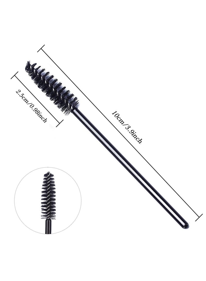 Red Blossom 50 Pcs Disposable Eyelash Mascara Brushes for Eye Lashes Extension Eyebrow and Makeup (Black)  - Image 2