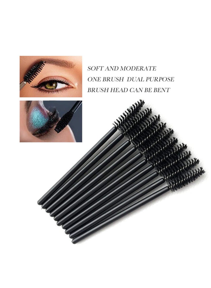 Red Blossom 50 Pcs Disposable Eyelash Mascara Brushes for Eye Lashes Extension Eyebrow and Makeup (Black)  - Image 4