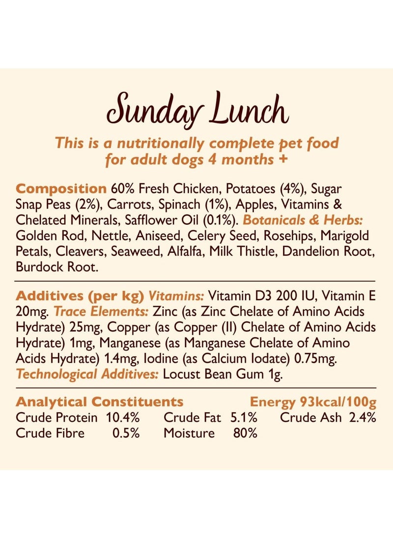 Lily's Kitchen Sunday Lunch Wet Dog Food with Chicken, Potatoes and Peas 150g  - Image 3