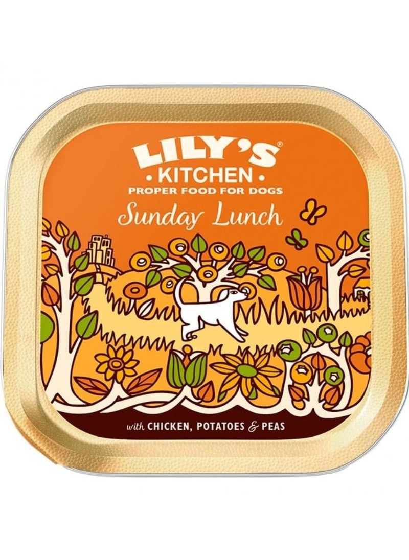 Lily's Kitchen Sunday Lunch Wet Dog Food with Chicken, Potatoes and Peas 150g  - Image 1