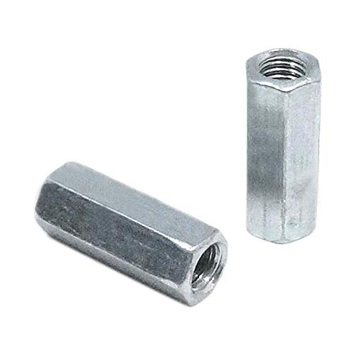 Yodaoke 5pcs M12 x 1.75 x 50mm Long Rod Coupling Hex Nut Connector Zinc Plated - Image 4