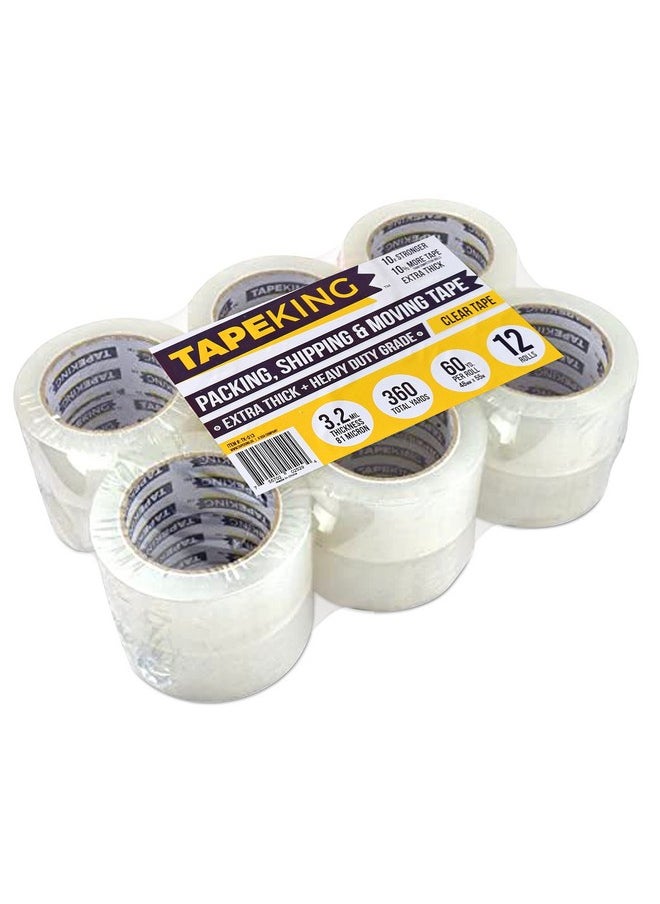 Tape King Heavy Duty Clear Packing Tape 60 Yards/Roll 12 Rolls For Packing Shipping And Moving  - Image 1