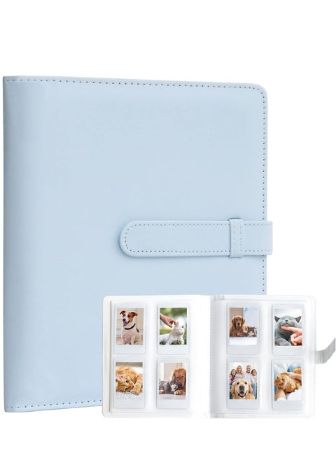 256 Pocket Photo Album for Fujifilm Instax Mini, Polaroid Snap, Mint Zip Cameras/Printers - Blue