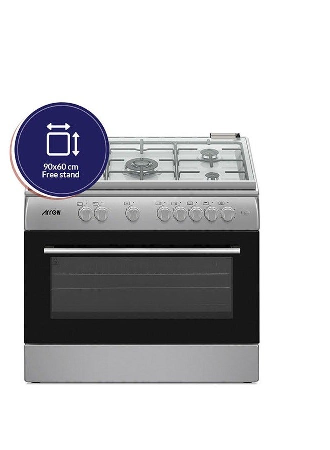 Arrow 5 Burner Hob - Oven & Grill - Full Safety - 90x60 cm - Made in Egypt - RO-9060GSF - Image 3