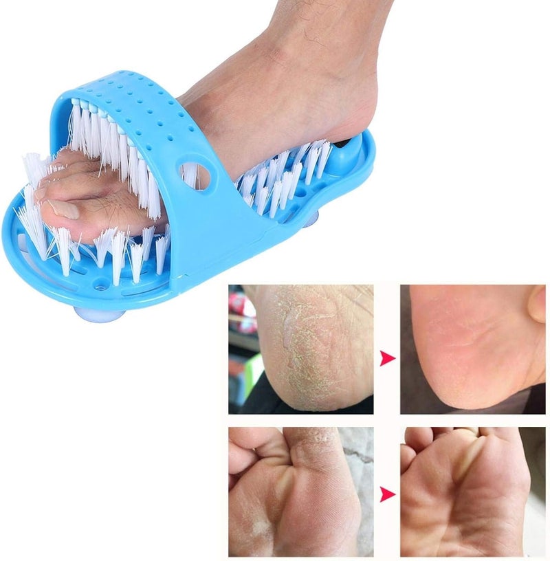 klarako Foot Scrubber for Shower, Bath Foot Toe Cleaner Sandal Massager with Suction Cups for Dead Skin Removal Promoting Circulation, 11.0 x 5.5 x 4.5in - Image 2