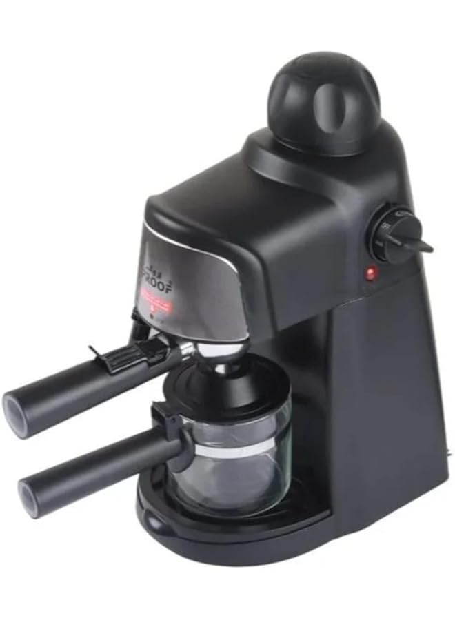 erorex Espresso And Cappuccino Maker With Milk Frother 240Ml Tank Capacity 4 Cups 800W Black - Image 2