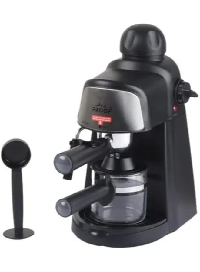 erorex Espresso And Cappuccino Maker With Milk Frother 240Ml Tank Capacity 4 Cups 800W Black - Image 3