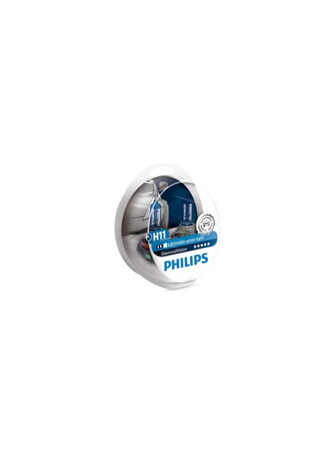 Philips 2-Piece H11 Diamond Vision Headlights - Image 1