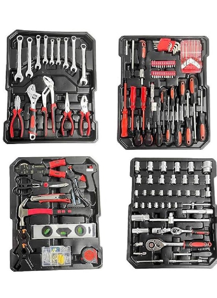 Denx Professional Tool Set 187pcs Household Hand Tool Set Auto Repair Tool Kit with Aluminum Trolley Case.  - Image 5