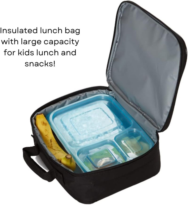 Bio World Minecraft Lunch Box for Boys and Girls - Soft Insulated Lunch Bag for Kids, Green - Image 3