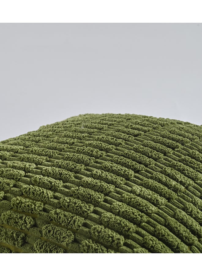 Fancy Homi أغطية وسائد مزخرفة فاخرة هومي 4 عبوات بلون أخضر موس بوهيمي 18x18 بوصة للكنبة والسرير والأريكة، ديكور منزلي ريفي حديث، غلاف وسادة مربع ناعم من قماش الكوردوروي 45x45 سم - Image 5