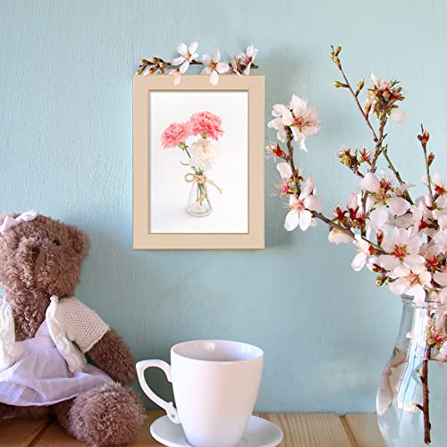 CORE ART 5x7 Picture Frames Ivory White Photo Frames Set of 2, 5 by 7 Colorful Frame with HD Plexiglass, Wall or Tabletop Display - Image 4