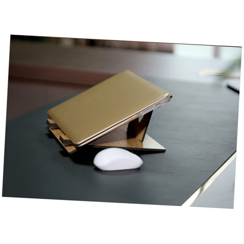 Portable Wooden Laptop Stand Durable Home Office Rack Lightweight for MacBook - Image 4