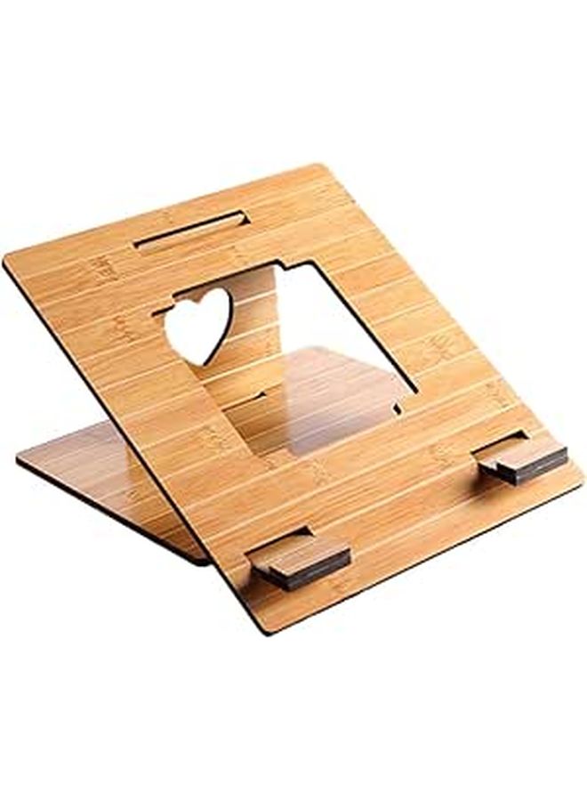 Portable Wooden Laptop Stand Durable Home Office Rack Lightweight for MacBook - Image 1