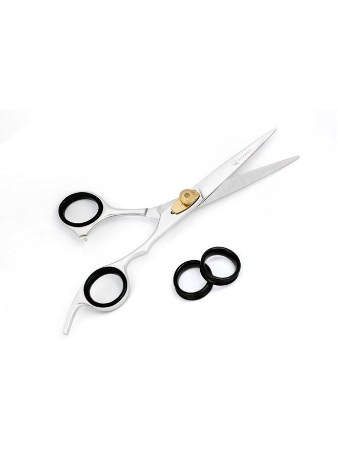 Ruvanti Hair Cutting Scissors All Purpose - Professional Barber Premium Shears Kit For Salon And Home Use, Sharp & Durbale Stainless Steel Blades, Comfortable Grip Handles, Includes Protective Case - Image 2