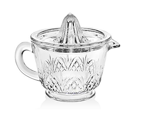 Godinger Citrus Juicer Manual Juicer for Citrus Lemon Orange Fruit Dublin Crystal Collection