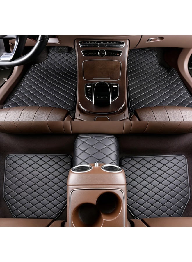 CKIKH Durable car floor mats, all-weather black car floor mats, waterproof trim, truck and SUV floor mats, universal floor lining automotive accessories. - Image 1