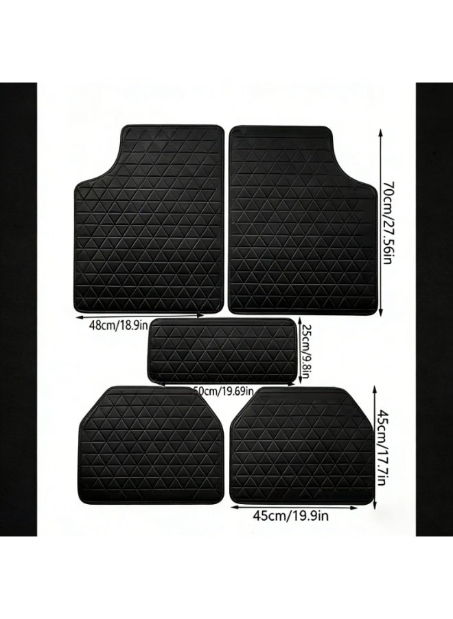 CKIKH Durable car floor mats, all-weather black car floor mats, waterproof trim, truck and SUV floor mats, universal floor lining automotive accessories. - Image 5