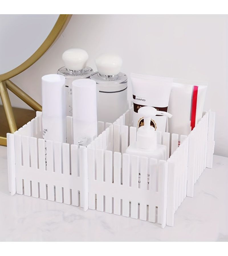 White 7Pcs Adjustable Drawer Dividers 14 5 Inch Expandable Storage Containers Foldable And Cut To Size Desk Drawer Organizer For Home Office Kitchen Organization - Image 3