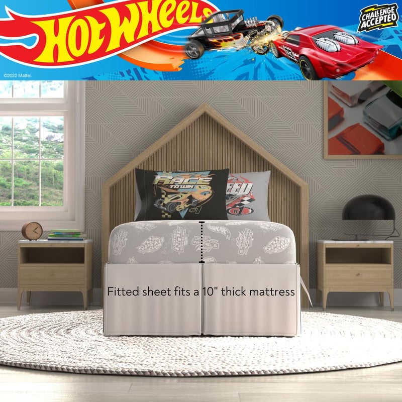 Franco Hot Wheels Kids Bedding Super Soft Comforter and Sheet Set with Sham, 5 Piece Twin Size, (Officially Licensed Product) by Franco - Image 5
