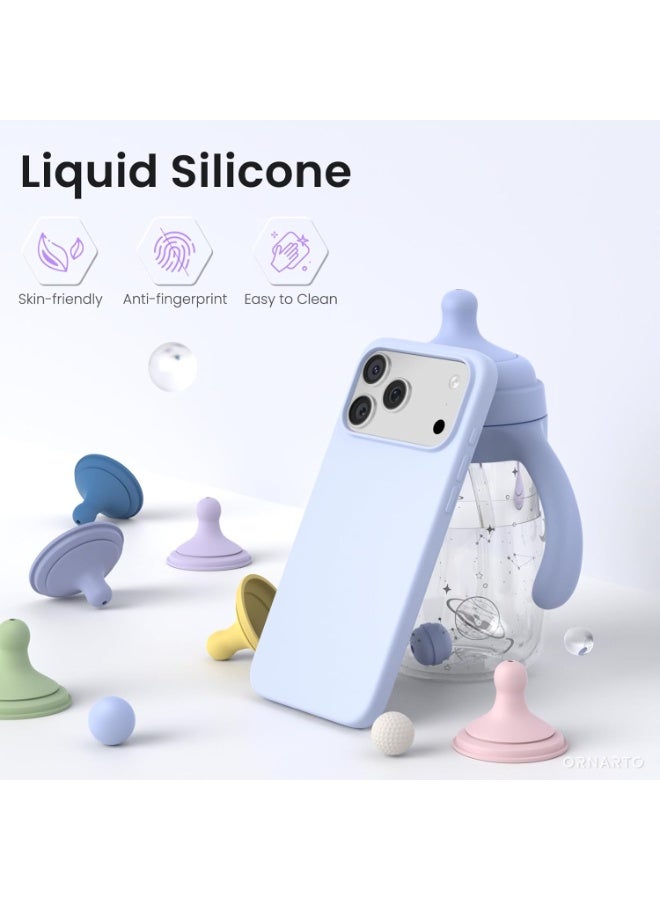Q TRIPLE A Premium Liquid Silicone Protective Case for iPhone 17 Pro Max - Slim Soft-Touch Shockproof Cover, Available in 27 Vibrant Colors (Bright Blue) - Image 2
