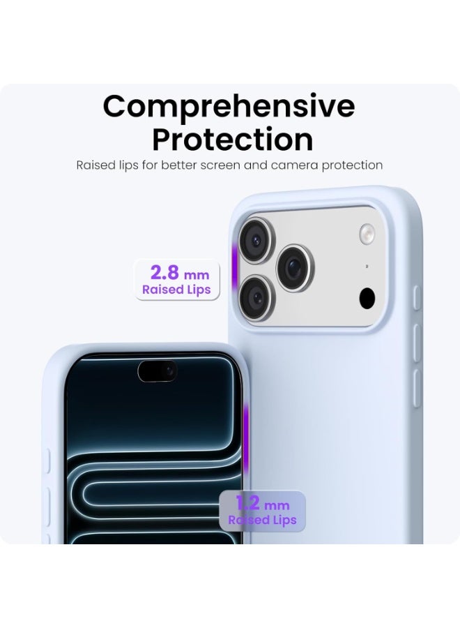 Q TRIPLE A Premium Liquid Silicone Protective Case for iPhone 17 Pro Max - Slim Soft-Touch Shockproof Cover, Available in 27 Vibrant Colors (Bright Blue) - Image 3