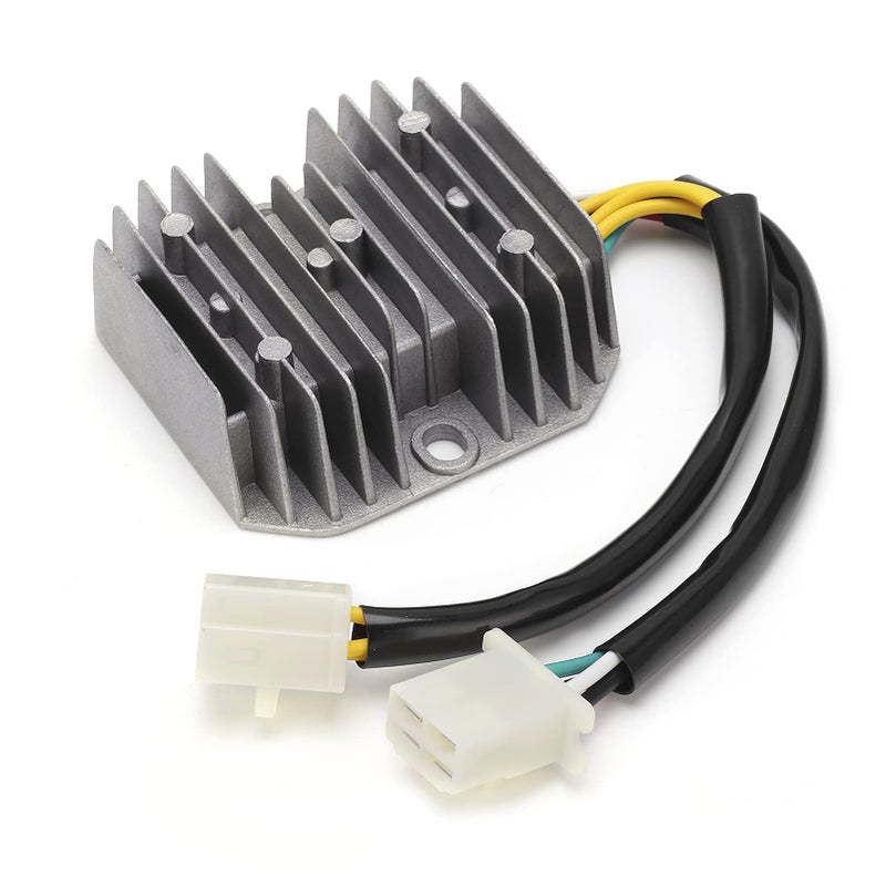 Aluminum Alloy Voltage Regulator Rectifier 12V 7 Wires Dual Plug Overcharge Protection - Image 3