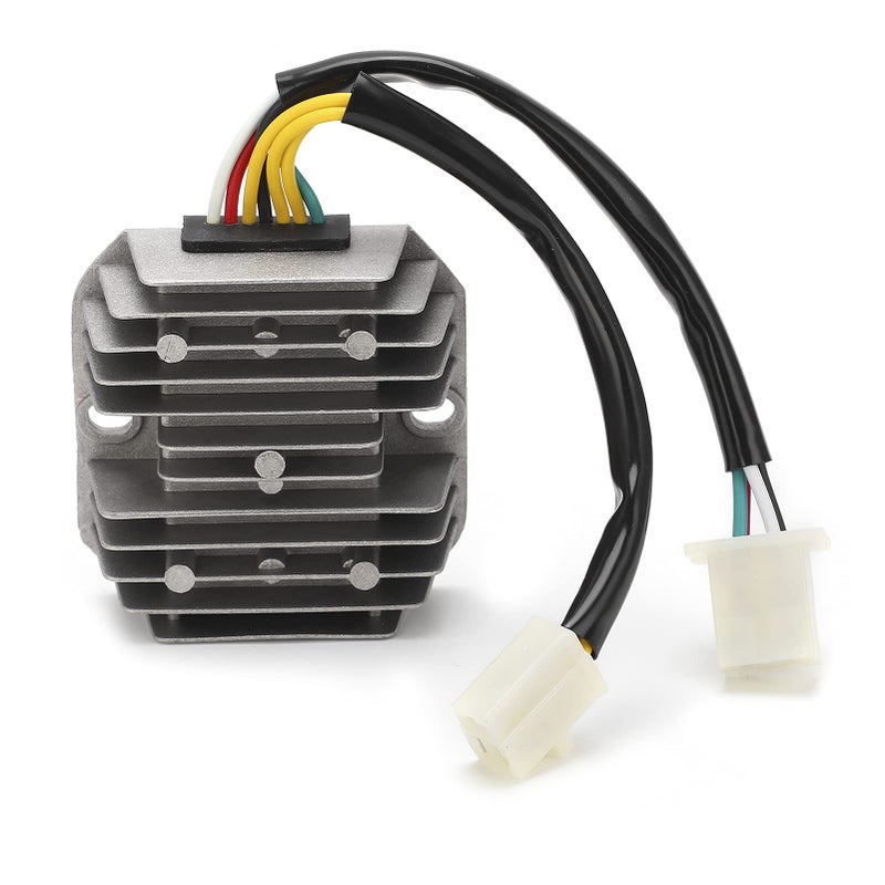 Aluminum Alloy Voltage Regulator Rectifier 12V 7 Wires Dual Plug Overcharge Protection - Image 2