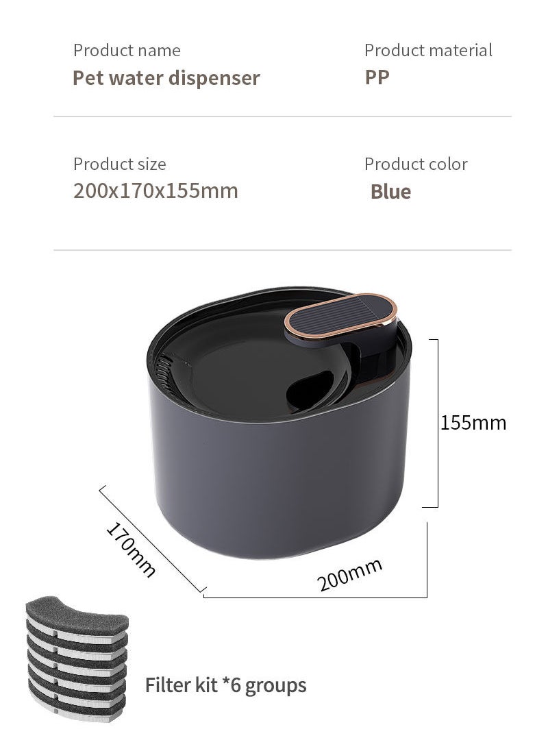Kidle - Cat Water Fountain Animal Water Dispenser 3L Automatic Pet Drinking Fountain - Image 1