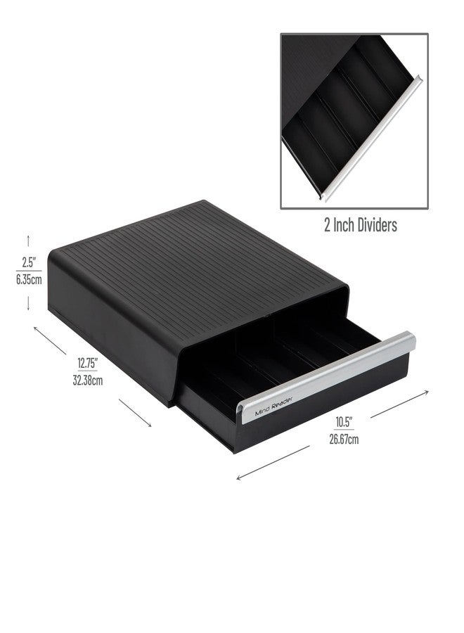 مايند ريدر درج كبسولات قهوة مايند ريدر للاستخدام الفردي، سعة 30 كبسولة، منظم سطح الطاولة، 10.5 بوصة طول × 12.75 بوصة عرض × 2.5 بوصة ارتفاع، أسود - Image 3