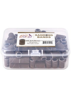 Pana 100 Pieces Nail Sanding Bands Professional Nail Manicure Great Fit For Nail Drill Bits For Acrylic Nails (150 Grit, Brown)  - Image 3