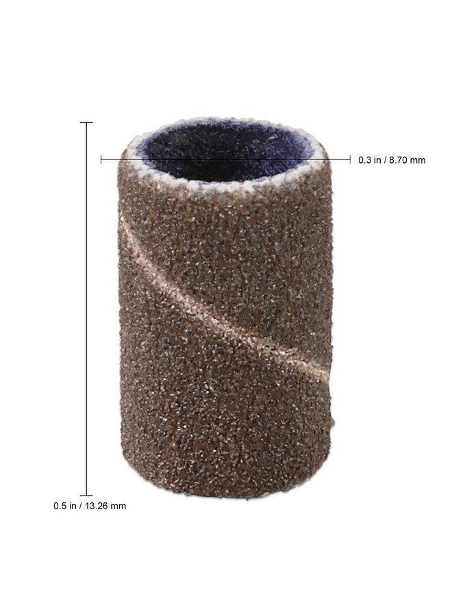 بانا 100 قطعة من أربطة صنفرة الأظافر الاحترافية لطلاء الأظافر مناسبة تمامًا لقم مثقاب الأظافر للأظافر الأكريليك (150 حبيبة، بني) - Image 2