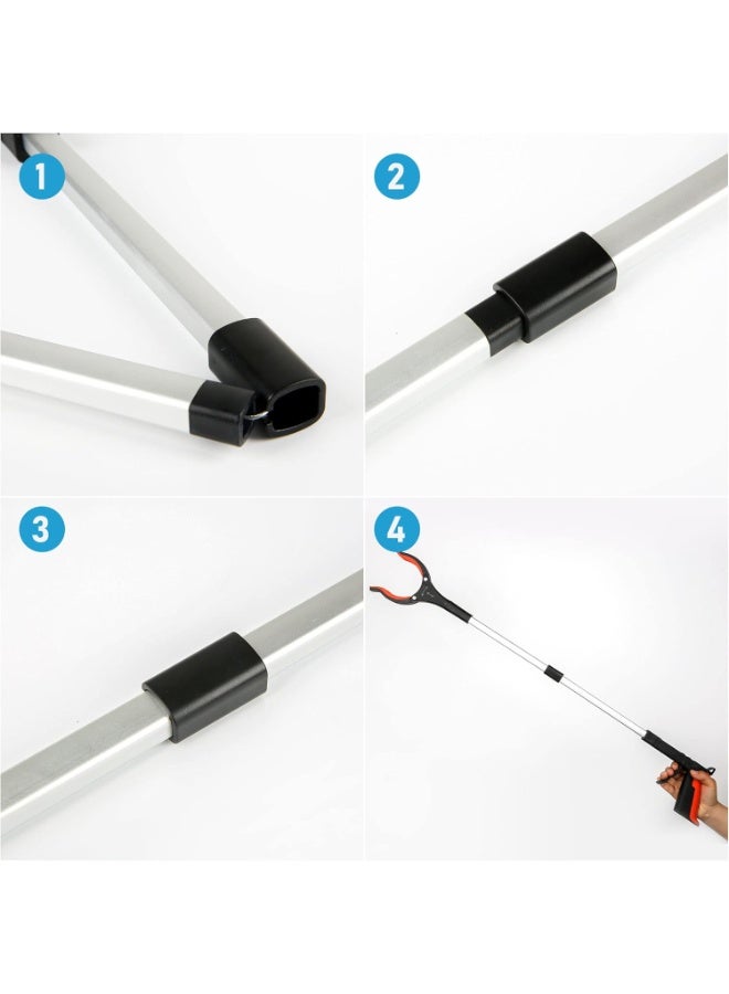 2024 Upgrade Grabber Reacher Tool, 360° Rotating Head, Wide Jaw, 32" Foldable, Lightweight Trash Claw Grabbers for Elderly, Reaching Tool for Trash Pick Up Stick, Litter Picker, Arm Extension - Image 2