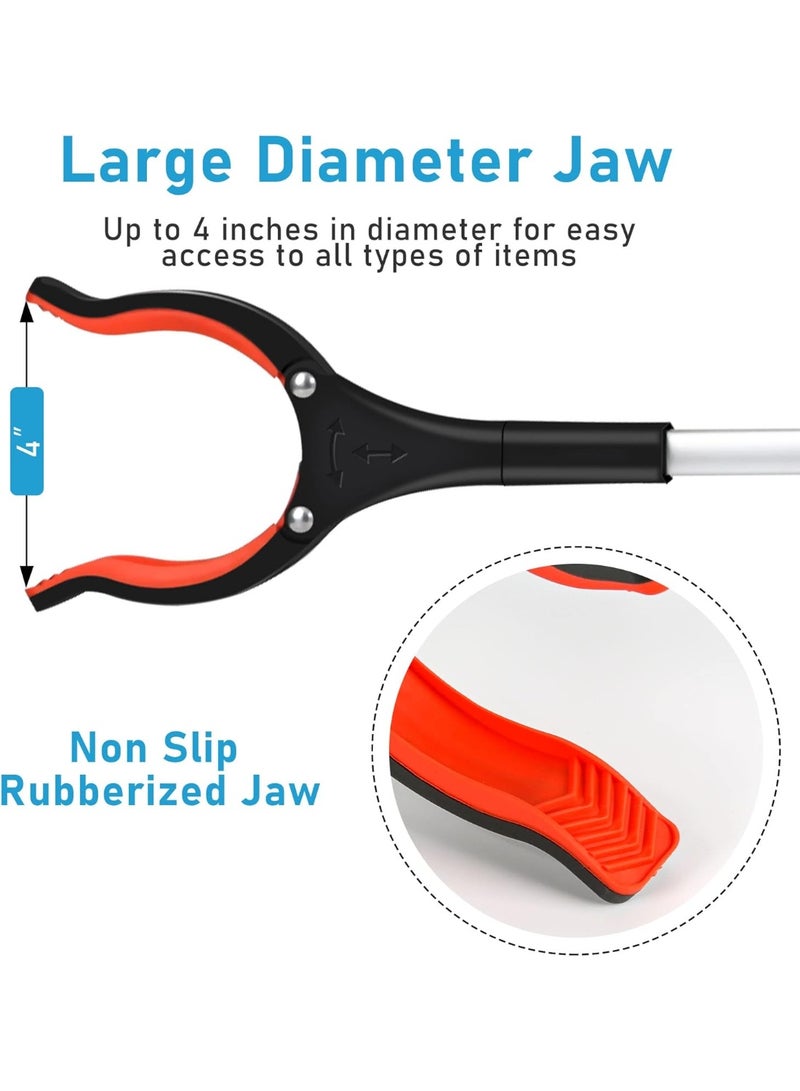 2024 Upgrade Grabber Reacher Tool, 360° Rotating Head, Wide Jaw, 32" Foldable, Lightweight Trash Claw Grabbers for Elderly, Reaching Tool for Trash Pick Up Stick, Litter Picker, Arm Extension - Image 5