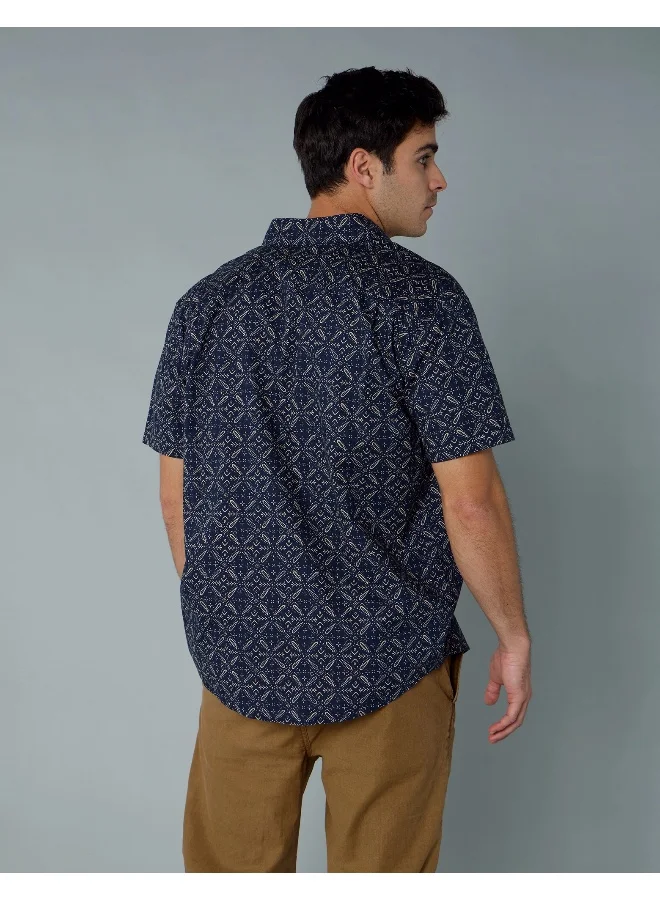 American Eagle AE Poolside Printed Button-Up Shirt