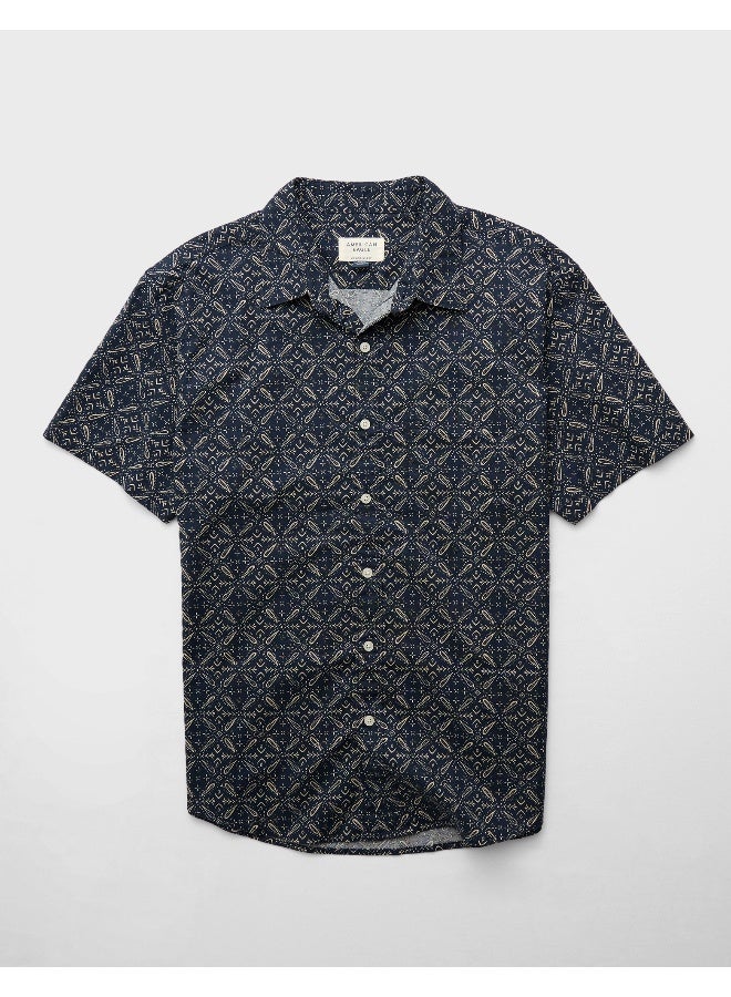 American Eagle AE Poolside Printed Button-Up Shirt  - Image 4