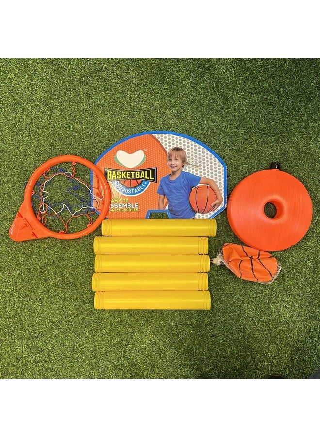 فولي مجموعة كرة سلة كاملة للأطفال مع حامل قابل لتعديل الارتفاع | طوق كرة سلة للأطفال | ألعاب كرة سلة رياضية للأطفال | ألعاب داخلية وخارجية للأولاد والبنات، هدية عيد ميلاد - Image 5