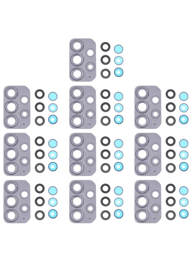 erorex For Samsung Galaxy A72 SM-A725 10pcs Camera Lens Cover (Black) - Image 1