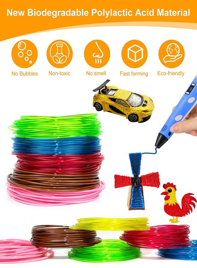 32 Colors PLA 3D Pen Filament Refills 1.75mm Diameter 10 Feet Each Total 320 Feet Bright Random Color 3D Printing Filament for Kids DIY Creative Art Craft Projects - Image 4