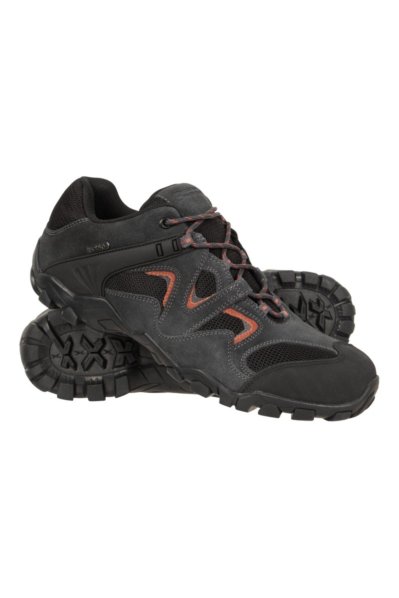 Mountain Warehouse Mountain Warehouse Curlews Mens Waterproof Walking Shoes - Quick Drying Footwear, Suede & Mesh Outer & Rubber Sole - for Autumn, Winter, Camping & Hiking Dark Grey 11 UK, Dark Grey, 45 EU - Image 1