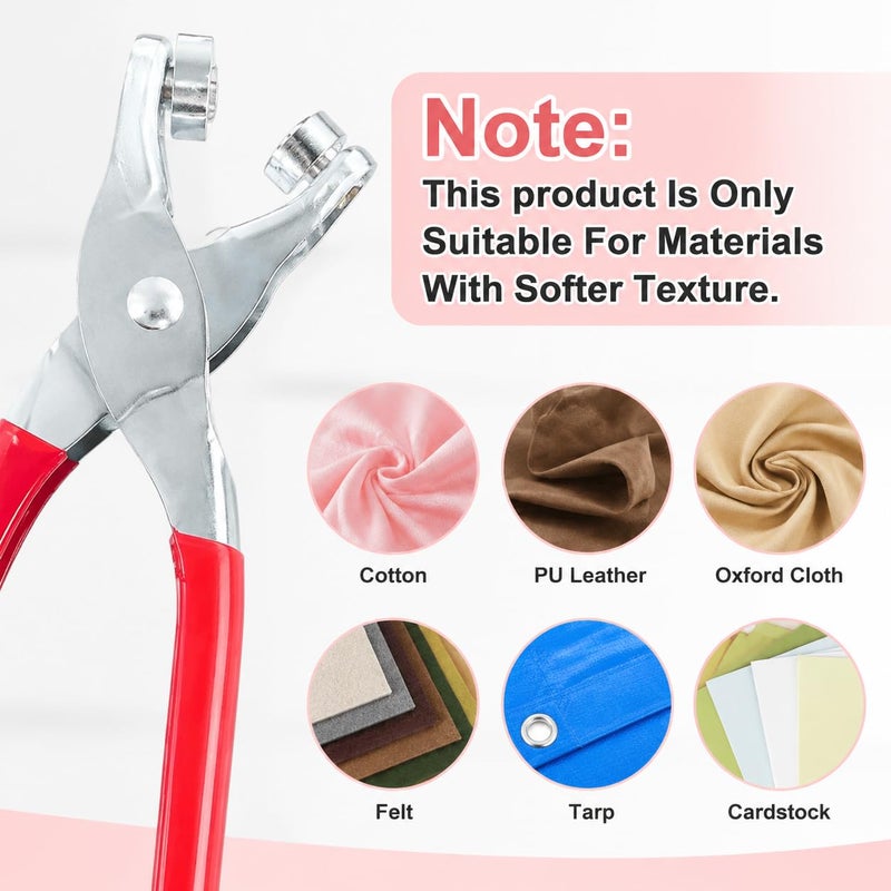 10L0L 3/8 Inch Open-Ring Cap Gripper Grip Prong Stainless Steel Snaps No-Sew Button Fasteners Studs, Fastener Pliers (Snaps Pliers and 100-Piece Set) - Image 4